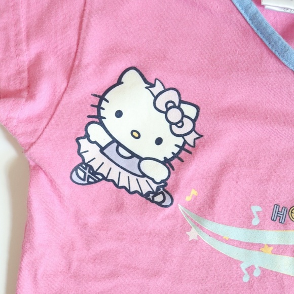Vintage Y2K HELLO KITTY Pink Baby Tee / 4-5Y - Picture 3 of 7